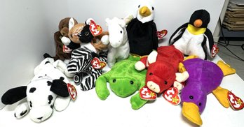 Grouping Of Ten Original Ty Beanie Babies