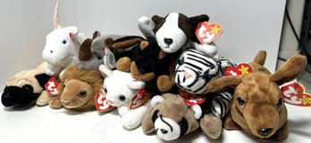 Grouping Of Ten Original Ty Beanie Babies