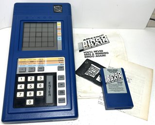 1986 Bingo Brain Electronic Personal Bingo Card Manager Mint In Shipping Box