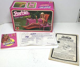 Vintage 1980 Mattel Barbie Dream Pool Collection Mint Box And Inserts Only NO TOY!