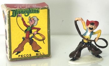 1960s Marx Toys Walt Disney Disneykins Pecos Bill  Figure In Original Box