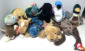 Grouping Of Ten Original Ty Beanie Babies