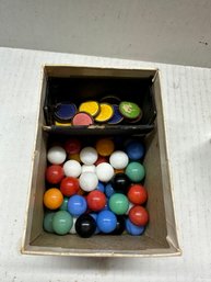 Vintage Marbles In Box Etc
