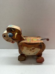Molly Moo Moo, Fisher Price Cow, Big Blue Eyes, Spinning Ears, 1950s Pull Toy