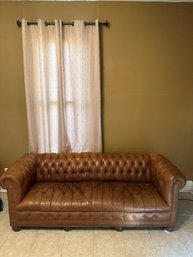7ft Brown Leather Couch