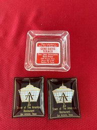 Lot Of Vintage Texas Advertising Ashtrays