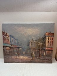 Caroline Burnet Oil Painting Paris Scene