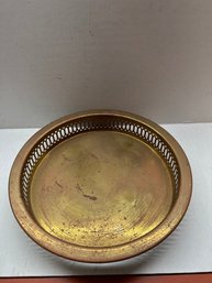 Vintage Brass Serving Tray