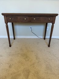 Antique Dovetail Table W 2 Drawers