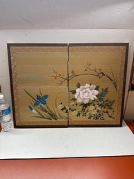 HandPainted & Signed Asian Screen