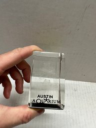 Austin Aquarium Frog Etched Paperweight