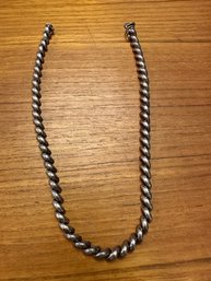 Sterling Silver Italy Rope Necklace 33.9 Grams