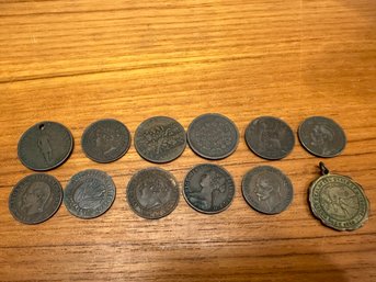 1800s Antique Foreign Coins Lot, Great Britain Etc