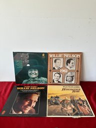 Lot Of 4 Vinyl Records: Willie Nelson