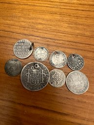 Very Old 1800s Silver Foreign Coins Lot