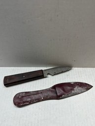 High Carbon Steel USA Knife W/sheath