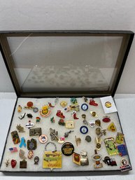 Large Lot Of Vintage Pins/ McDonald's, Burger King, Coca Cola Etc