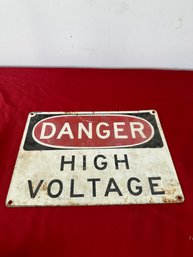 Danger High Voltage Metal Sign