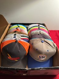 Large Lot Of Baseball Hats- Austin Energy, Pike, Miller Lite