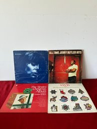 Lot Of 4 Vinyl Records: Elvis, Sinatra, Etc