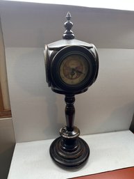 Vintage Wood 4 Sided Mini Street Clock Over 2 Feet Tall