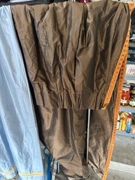 4 Silk Brown Curtains - 81' X 43'