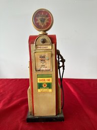 Vintage Metal Fire-Chief Gas Pump Coin Bank