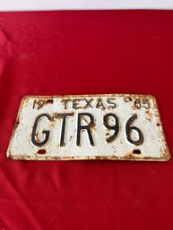 1965 Texas License Plate