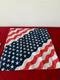 Vintage Bandana Handkerchief American Flag Stars Stripes Made In USA