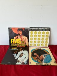 Lot Of 4 Vinyl Records: Elvis Lot 1