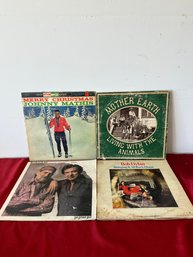 Lot Of 4 Vinyl Records: Bob Dylan, Willie Nelson Etc