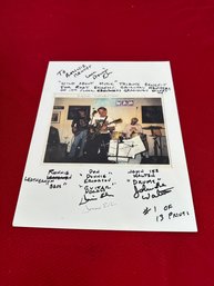 Signed Wild About Music Tribute Photograph