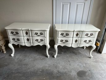 2 Matching White Night Stands - Baker Furniture