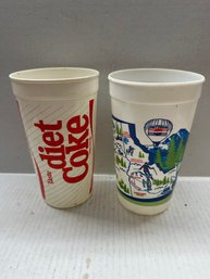 Vintage Diet Coke & Pepsi Plastic Cups