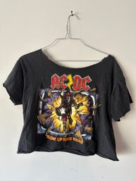 1980s AC/DC Blow Up Your Video World Tour Cut Up Shirt