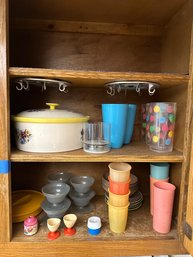 2 Shelf Lot- Tupperware, Etc