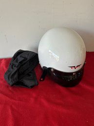 White Medium Motorcycle Helmet
