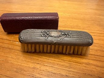 Silver Antique Brush W/case