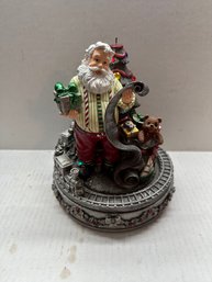 Santa Claus Revolving Train Musical Box  Jolly Old St Nicholas  As Is