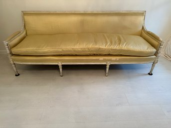 Antique Settee W10 Yards Of Velvet Oyster Color - 7' X 26' X 34'