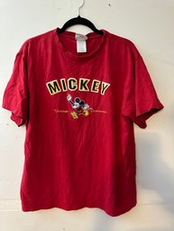 Walt Disney World Mickey Mouse Cropped Embroidered Shirt XL