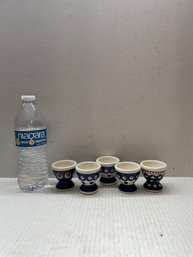 5 Polish Pottery Egg Holders