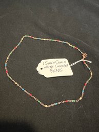 15in Chain W/Colored Beads