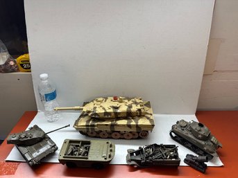 Lot Of Toy Tanks And Military Vehicles Some As-is
