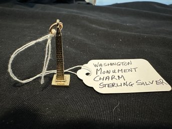 Washington Monument Charm Sterling Silver