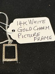 14k White Gold Charm Picture Frame