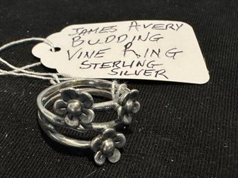 James Avery Budding Vine Ring Sterling Silver