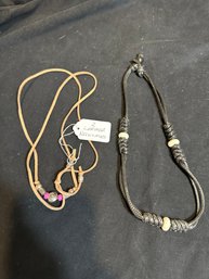 Two Leather Necklaces