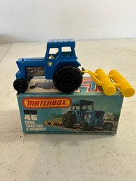 Matchbox Superfast Ford Tractor And Harrow No.46 Made In England
