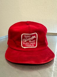 Vintage Snapback Hat- Corduroy Milwaukee Electric Tools